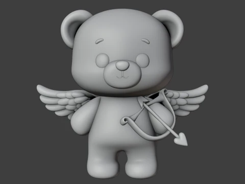 Valentine bear 3D Print Model