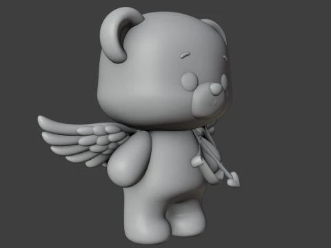Valentine bear 3D Print Model