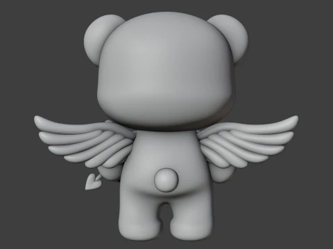 Valentine bear 3D Print Model