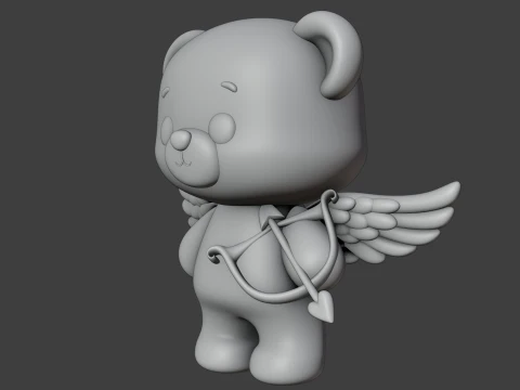 Valentine bear 3D Print Model