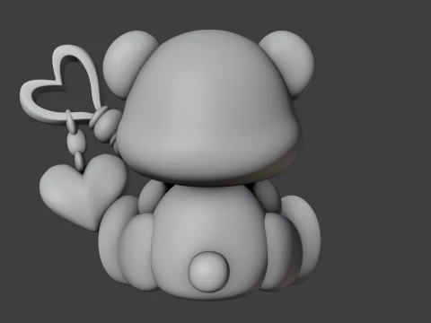 Valentine bear 3D Print Model