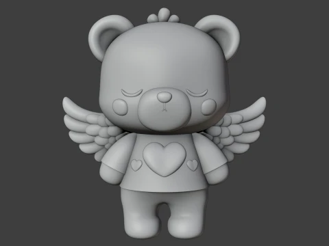 Valentine bear 3D Print Model