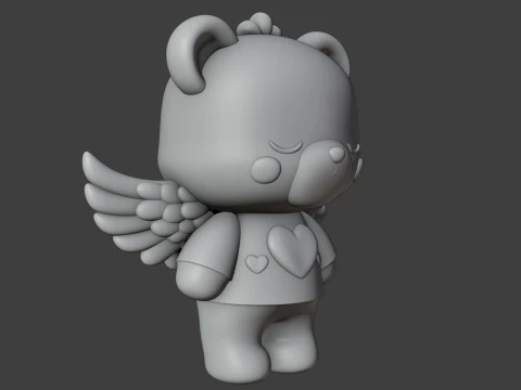 Valentine bear 3D Print Model