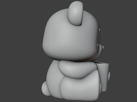 Valentine bear 3D Print Model