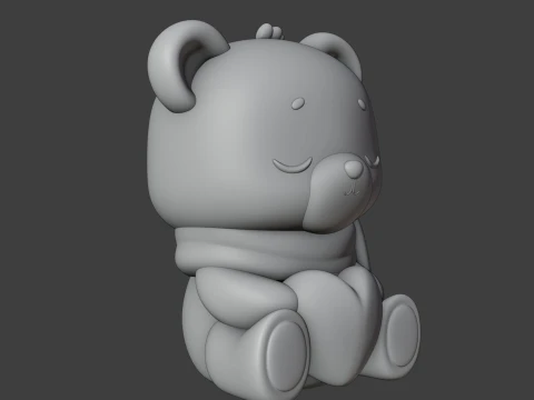 Valentine bear 3D Print Model