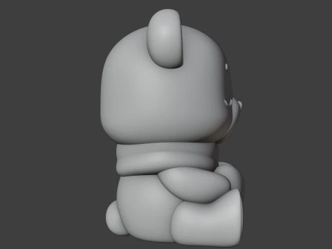 Valentine bear 3D Print Model