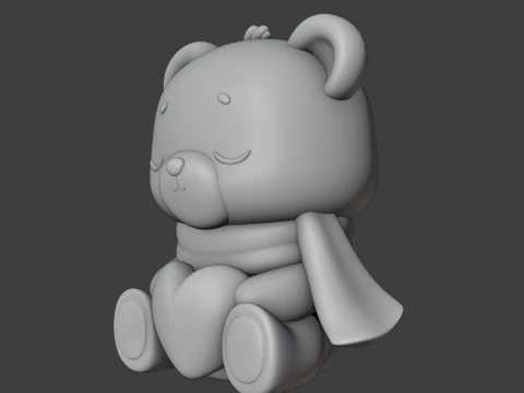 Valentine bear 3D Print Model