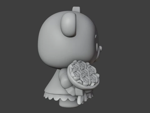 Valentine bear 3D Print Model