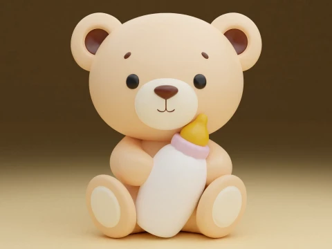 Baby bear 3Dプリントモデル