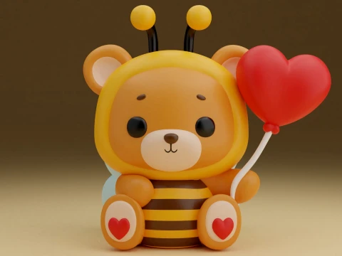 Bee bear Model do druku 3D