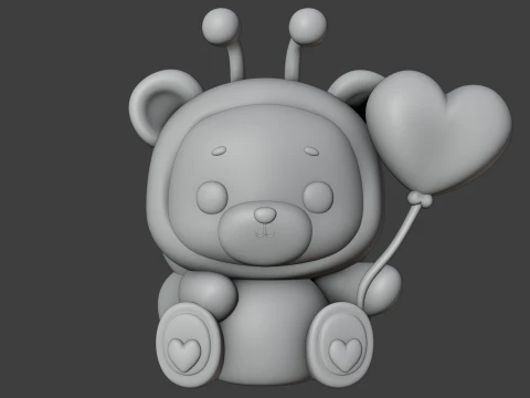 Bee bear 3D Print Model