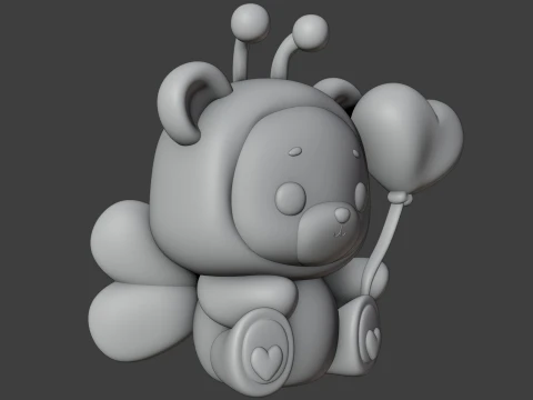 Bee bear 3D Print Model