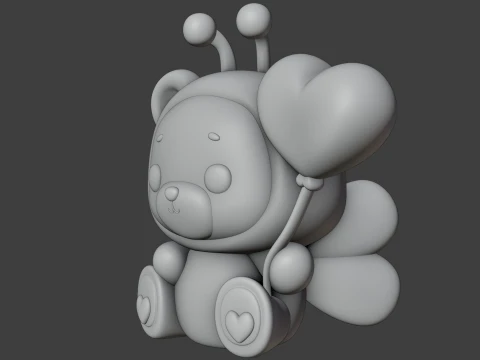 Bee bear 3D Print Model