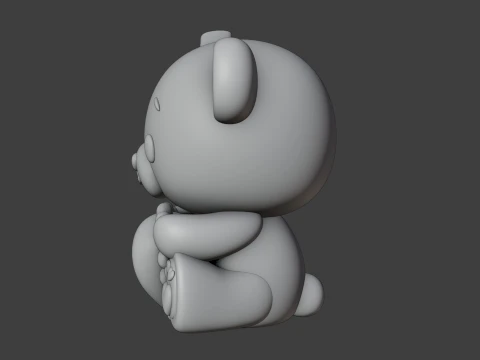 Valentine bear 3D Print Model