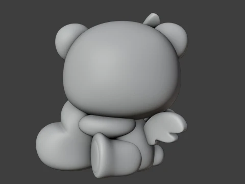 Valentine bear 3D Print Model
