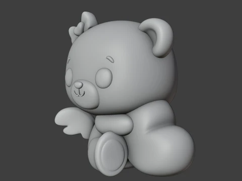 Valentine bear 3D Print Model