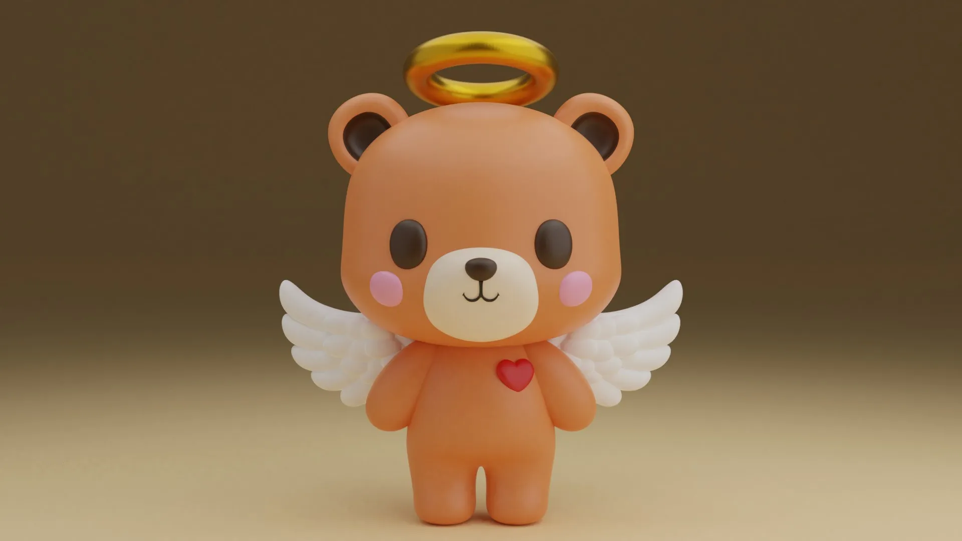 Valentine bear 3D Print Model .c4d .max .obj .3ds .fbx .stl .blend 