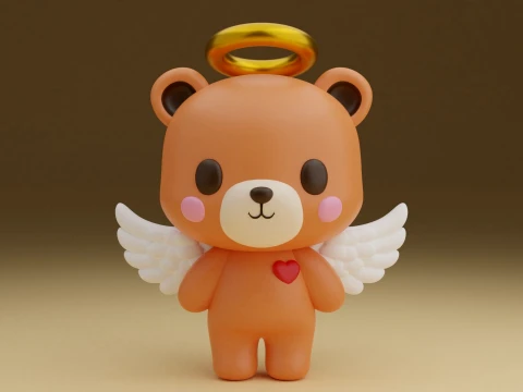 Valentine bear 3D Print Model