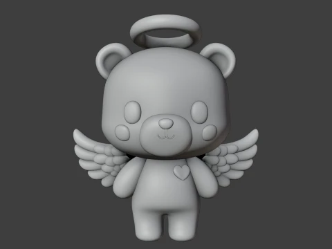 Valentine bear 3D Print Model