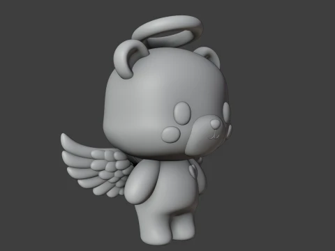 Valentine bear 3D Print Model