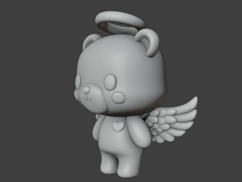 Valentine bear 3D Print Model