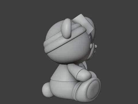 Valentine bear 3D Print Model