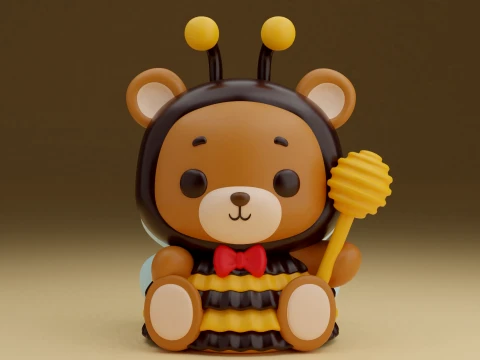 Bee bear 3D Print Model