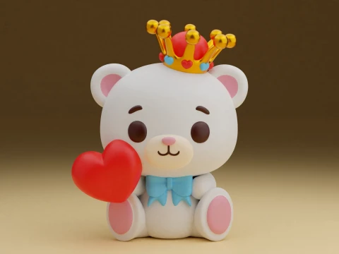 Valentine bear Model do druku 3D
