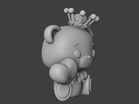 Valentine bear 3D Print Model