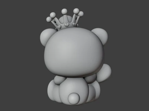 Valentine bear 3D Print Model