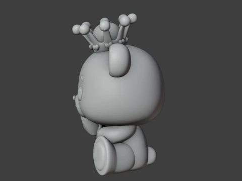 Valentine bear 3D Print Model