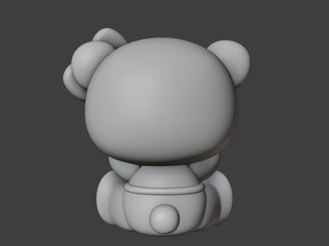 Summer bear watermelon 3D Print Model