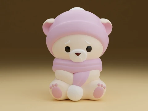 Christmas bear 3D Print Model