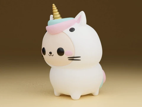 Unicorn cat 3D 프린트 모델