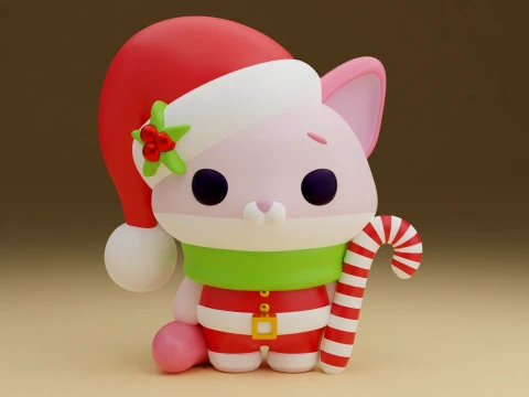 Christmas cat 3D 프린트 모델