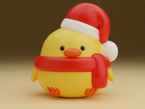 Christmas chicken 3D Print Model