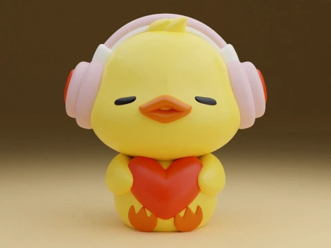 Valentine chicken 3D Druckmodell