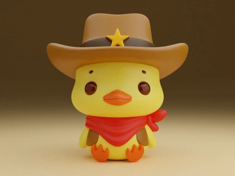 Cowboy chicken 3Dプリントモデル