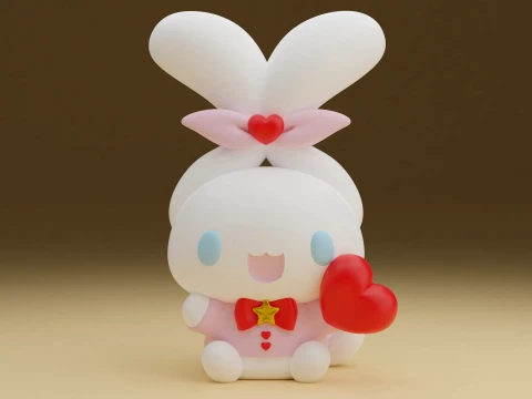 Cinnamoroll sanrio valentine figure 3D Baskı Modeli