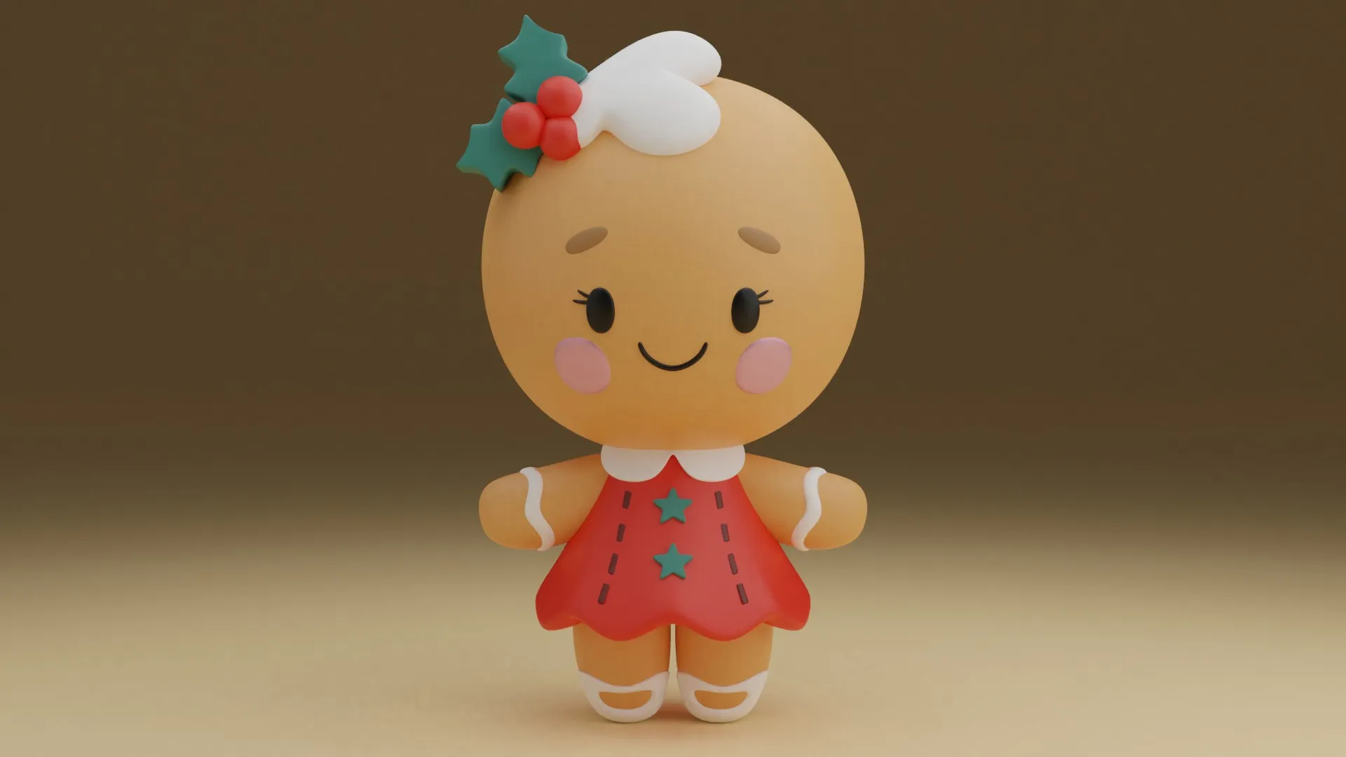 Christmas cookie 3D Print Model .c4d .max .obj .3ds .fbx .stl .blend 