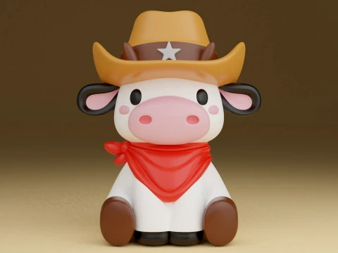 Cowboy cow Modello di stampa 3D