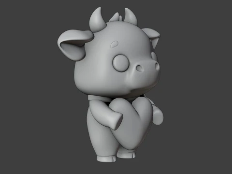 Valentine cow 3D Print Model