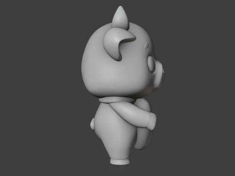 Valentine cow 3D Print Model
