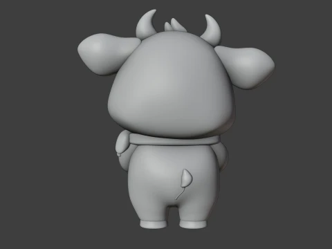 Valentine cow 3D Print Model