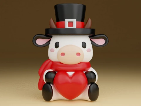 Christmas cow 3D Print Model