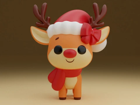 Christmas deer 3Dプリントモデル