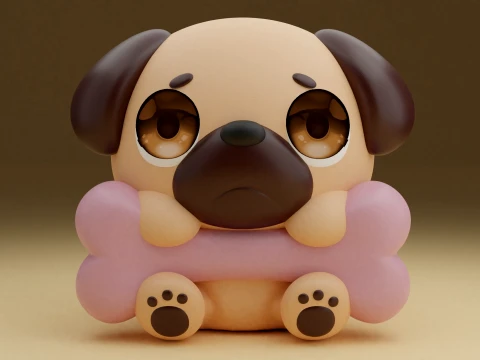 Dog 3D Baskı Modeli