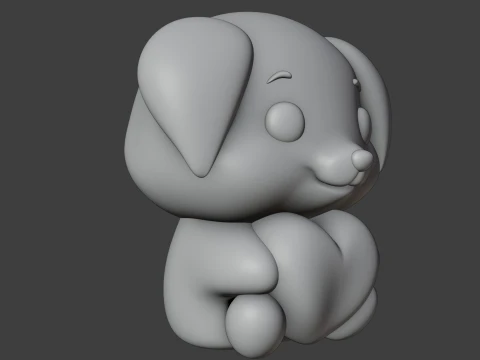 Valentine dog 3D Print Model