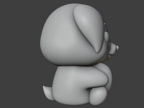 Valentine dog 3D Print Model