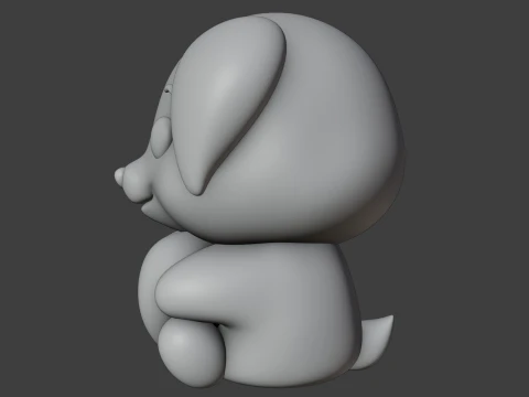 Valentine dog 3D Print Model